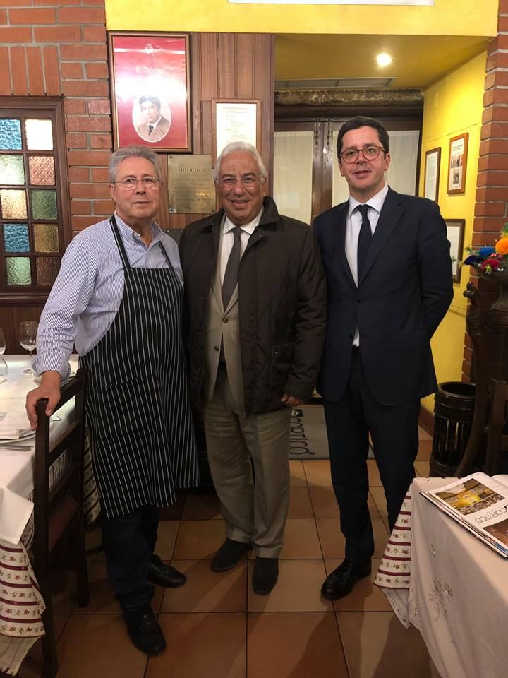António Costa no restaurante Cortiço, em Viseu