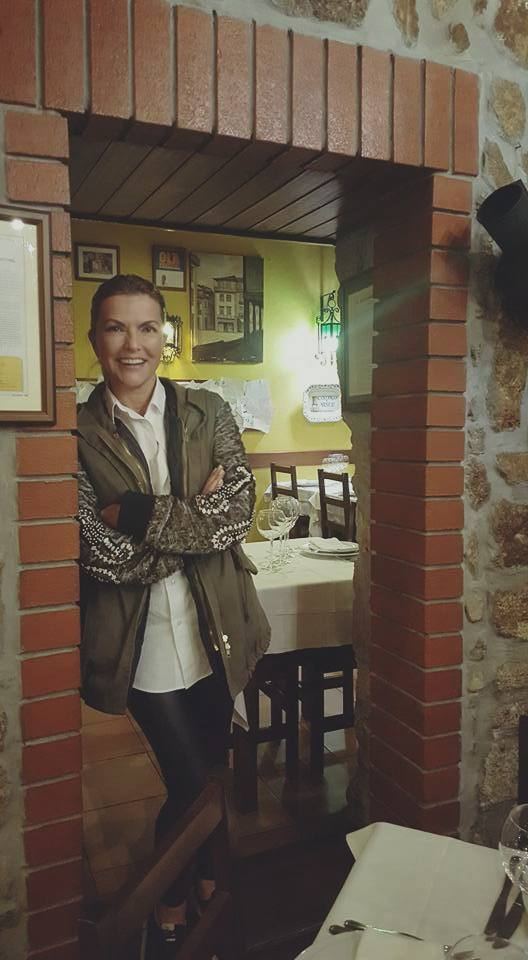 Isabel Angelino no restaurante Cortiço, em Viseu