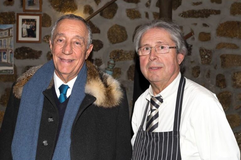 Marcelo Rebelo de Sousa no restaurante Cortiço, em Viseu